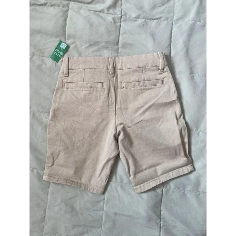 Gap Kids Beige Khaki Chino Shorts Size 6 NWT Adjustable Waist Organic Cotton